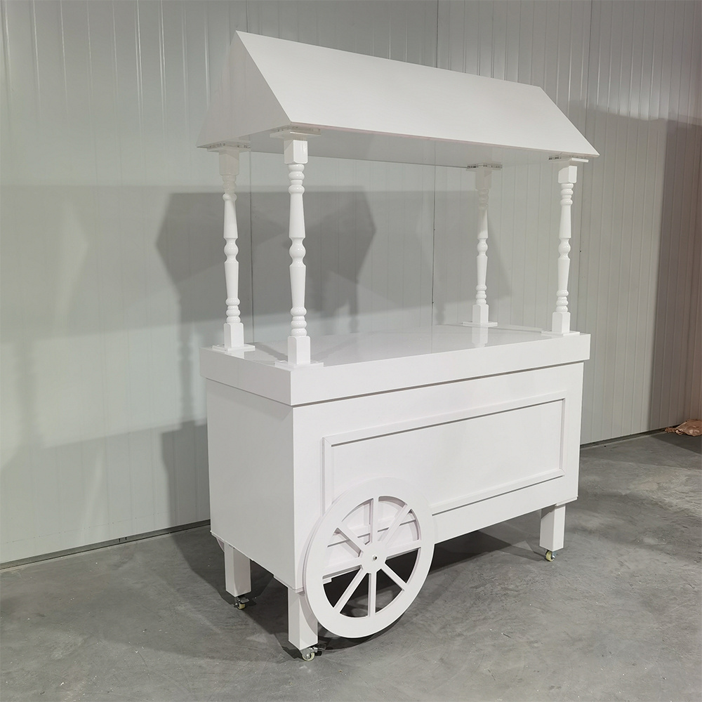 Mobile Foldable Modern Candy Cart  Flowers Bar Table Sweet Display Carts For Wedding Event Decoration