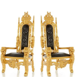 Luxury King and Queen High Back Cheaper European Neoclassical Carved King Throne Chairs For Wedding