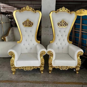 Luxury King And Queen Throne Chairs For Rental Wedding Party Throne Chair White