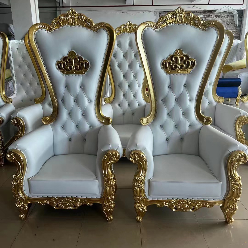 Luxury King And Queen Throne Chairs For Rental Wedding Party Throne Chair White