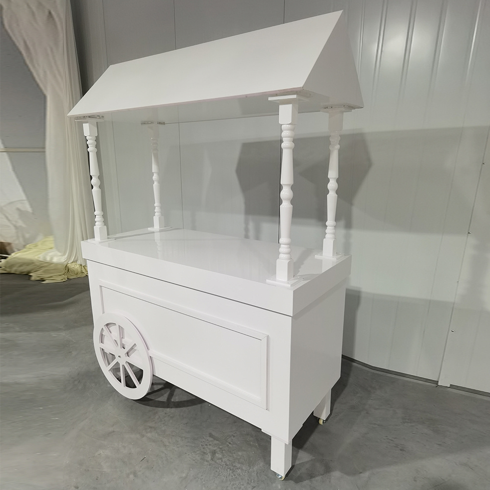 Mobile Foldable Modern Candy Cart  Flowers Bar Table Sweet Display Carts For Wedding Event Decoration