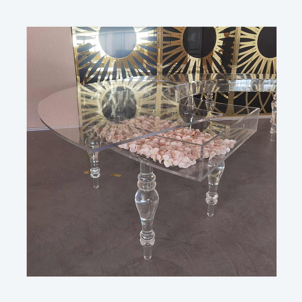 Circle Transparent Acrylic Foshan Wedding Dinning Table Furniture For Events Supplies