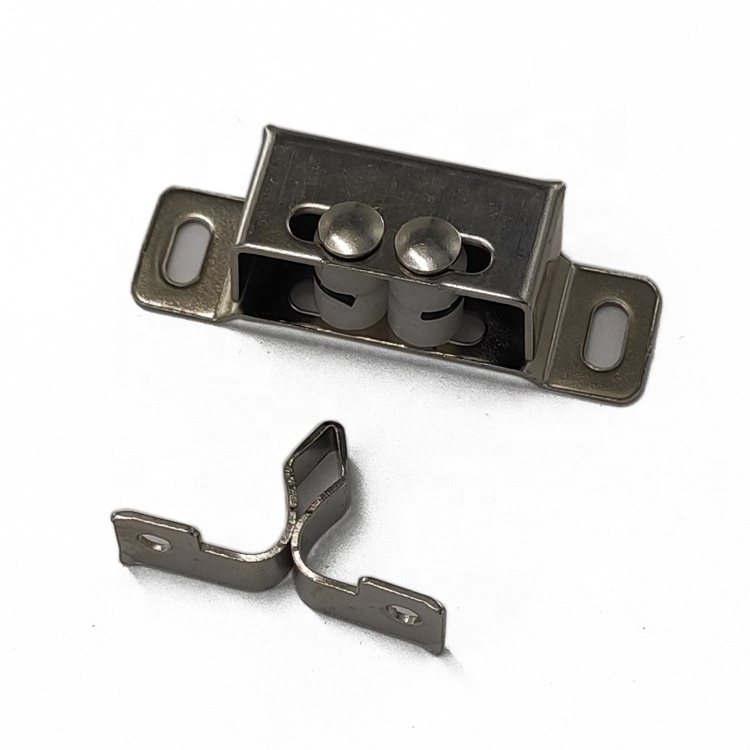 Double Roller Catch Cabinet Door Clip Cupboard Cabinet Door Closet Latch Steel use for Home Dressers