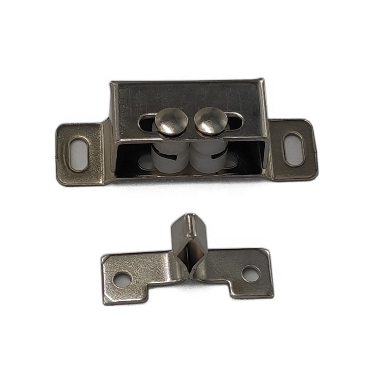 Double Roller Catch Cabinet Door Clip Cupboard Cabinet Door Closet Latch Steel use for Home Dressers