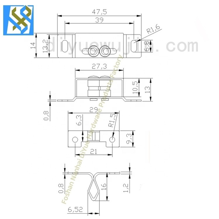 Double Roller Catch Cabinet Door Clip Cupboard Cabinet Door Closet Latch Steel use for Home Dressers