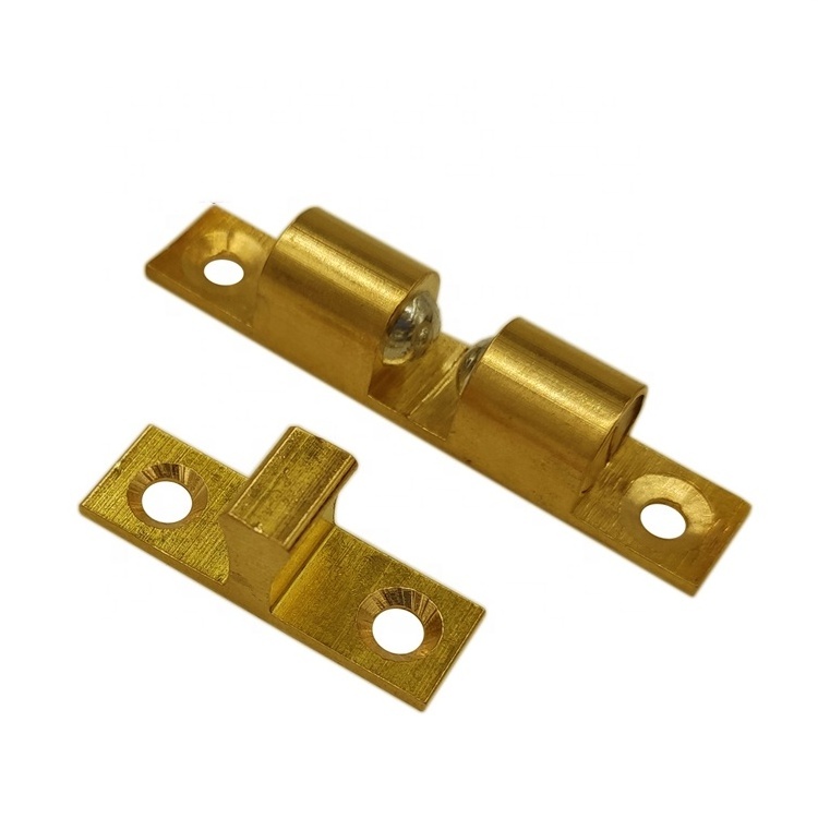 Furniture Cabinet Door Brass Dual Ball Roller Catch Latch Magnetic Closures Door