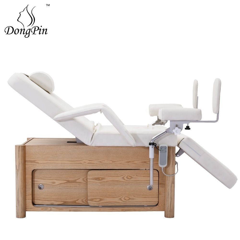 Wooden Electric Gynecological Examination Chair delivery table in Hospital Obstetric Exam Table with Stirrup