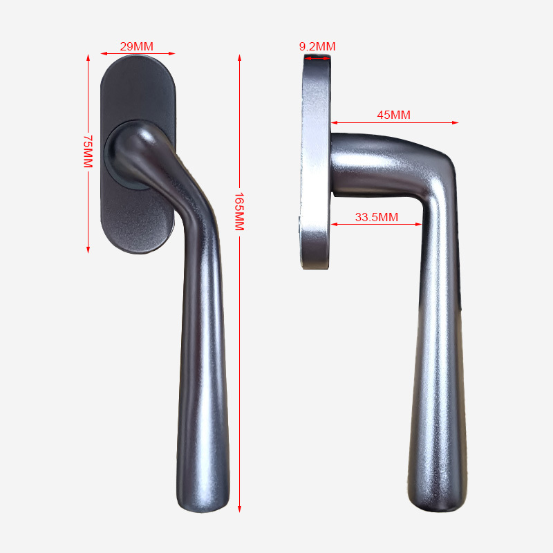 High Quality casement window lock handle side casement window handle Window Screen Integrated Square Shaft Handle Accessories