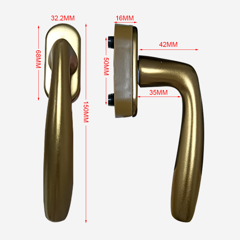 Aluminum Alloy Casement Sliding Door Flush window Lock Screens Window Handle Apartment aluminum window handle Accessories