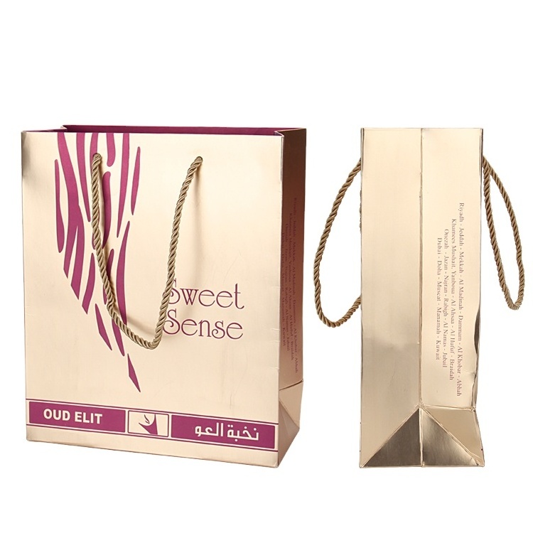 FSD  fancy paper gift bag for perfume shopping paper bag with logo print