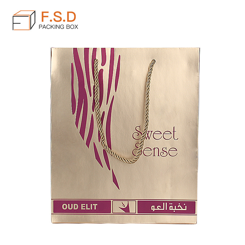 FSD  fancy paper gift bag for perfume shopping paper bag with logo print