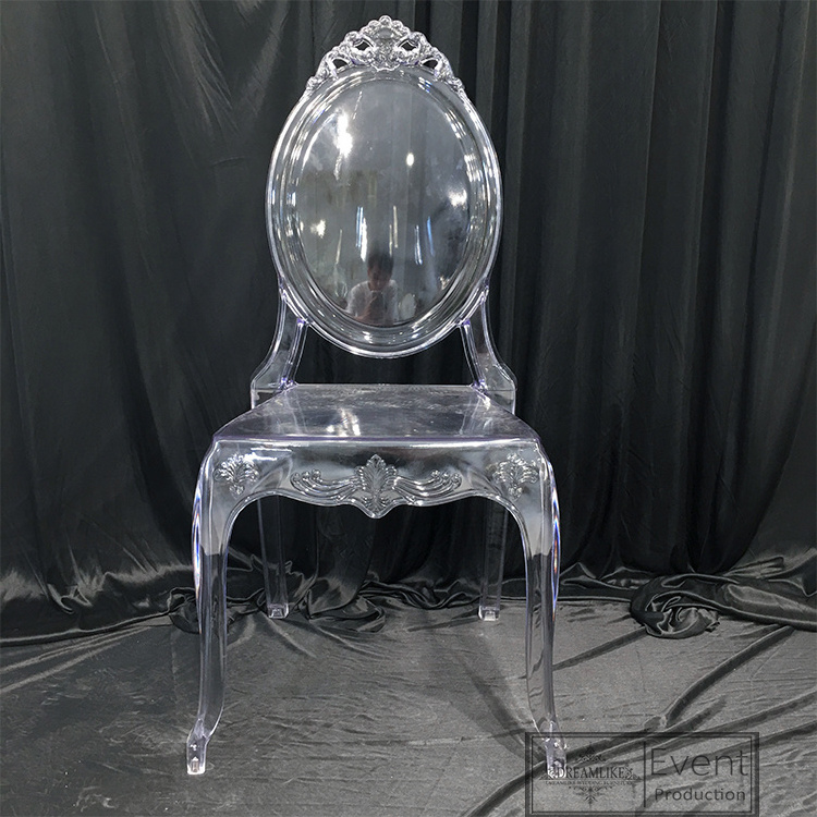 indoor outdoor iconic design clear plastic stackable wedding acrylic chair