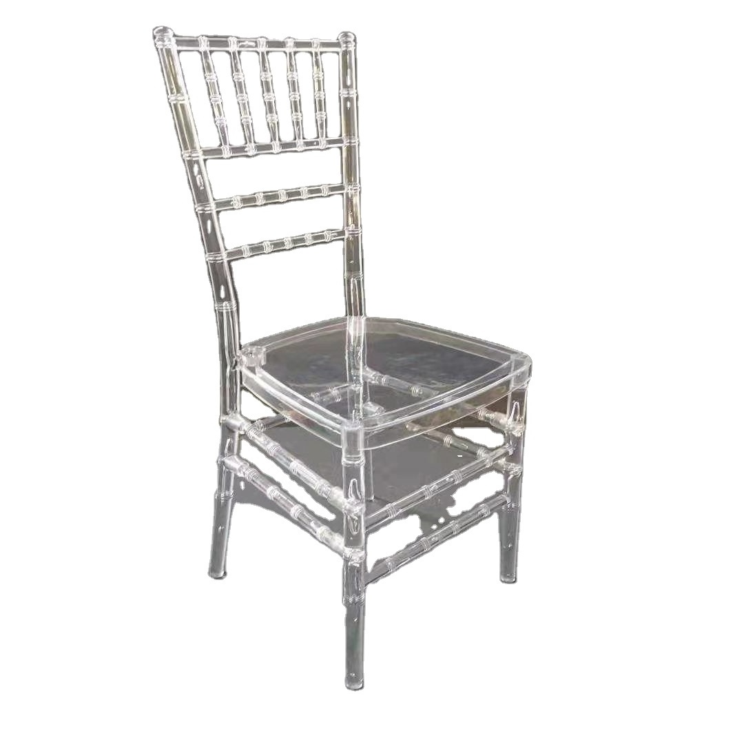 Wholesale acrylic metal stackable party chivari chiavari wedding chair with cushion