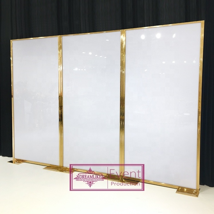 All black and white stainless steel with acrylic wedding panel backdrop in wedding supplies for decor