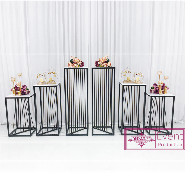 New design wedding decoration cake and flower  plinth stand  for wedding parties