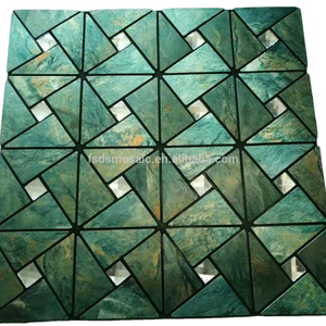 Triangle Aluminium Gold Glass Metal Peel And Stick Wall Tile Kitchen Backsplash Smart Mosaic Wall Tiles