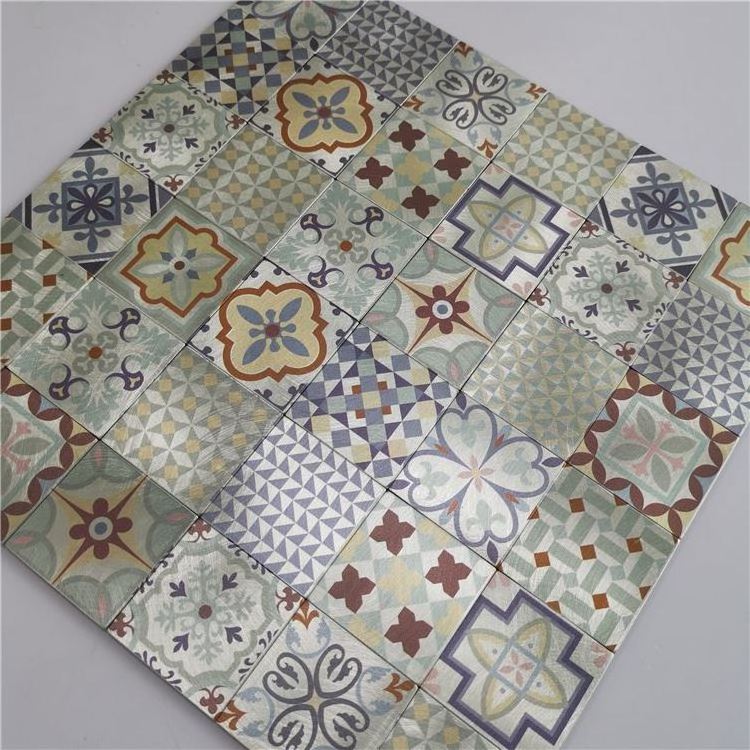 High Quality Indoor Decor backsplash Sticker Peel And Stick Square Wall Mosaic Tile