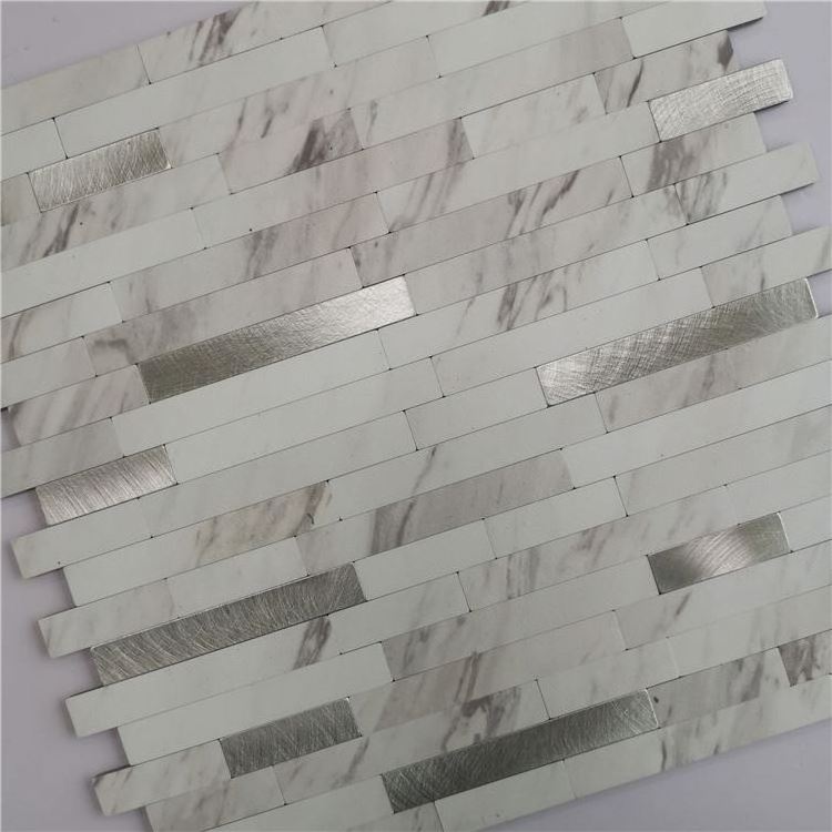 Metal Mosaic Tile Kitchen Room Peel And Stick Backsplash Mosaic Tile