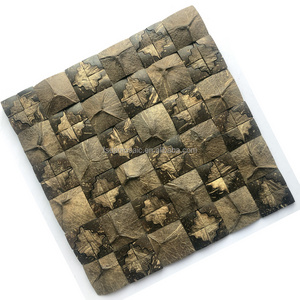 Nature coconut  wall panels mosaic abstract home decor tile coconut wall mosaic