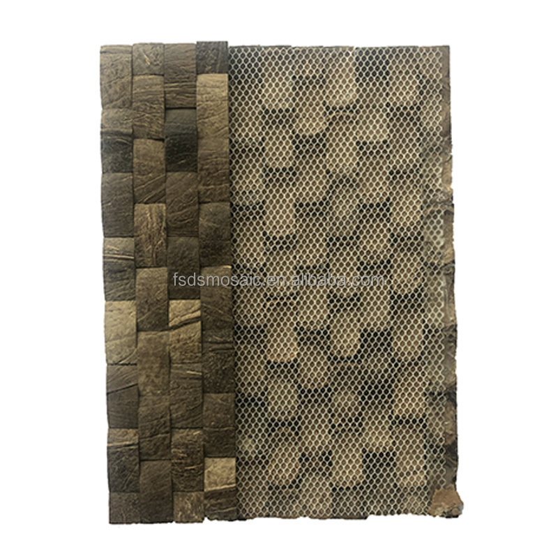 Natural 3d Pattern Coconut Decorative Wall Tile Lightweight Mosaic Wall Panel Mosaic Art