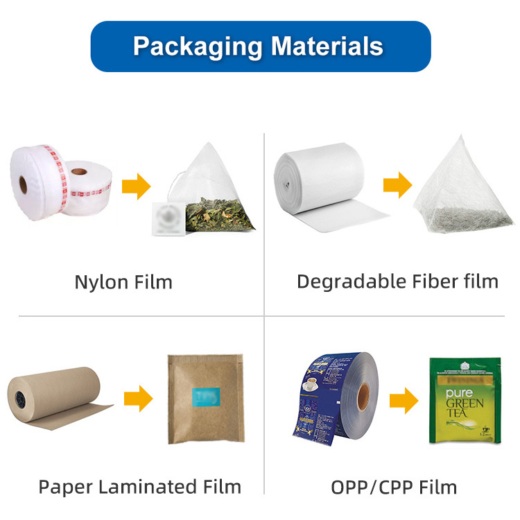 Ultrasonic Sealing Bag Rose Tea Weighing Packaging Machine Double Chamber Triangle Tea Sachet Packing Machine