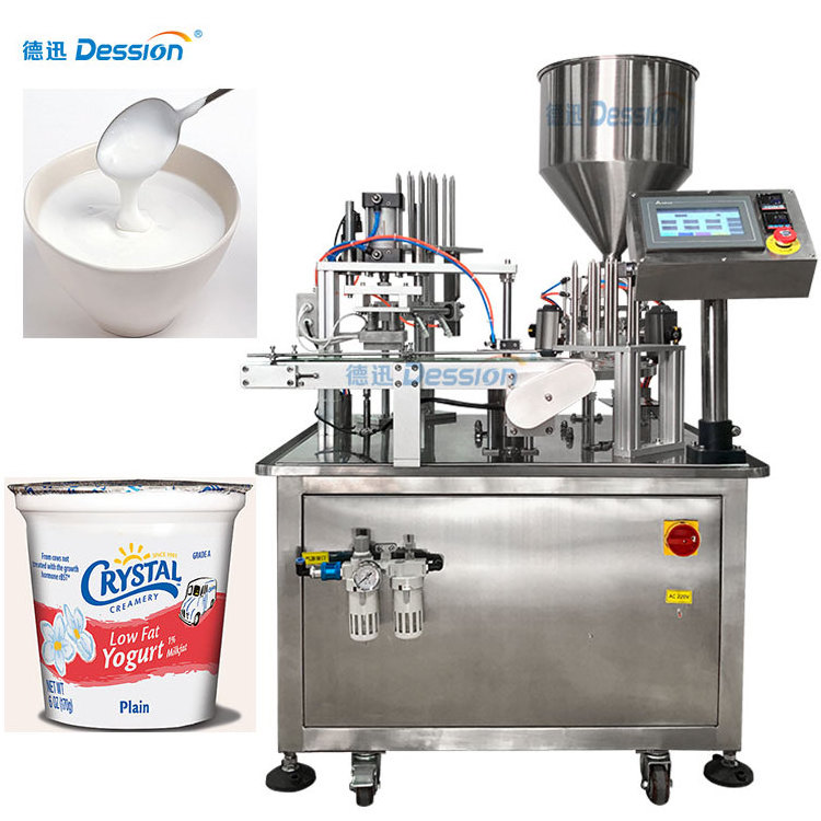 High Accuracy Automatic rotary yogurt cup form sealing machine milk ketchup yogurt k cup filling packing machine