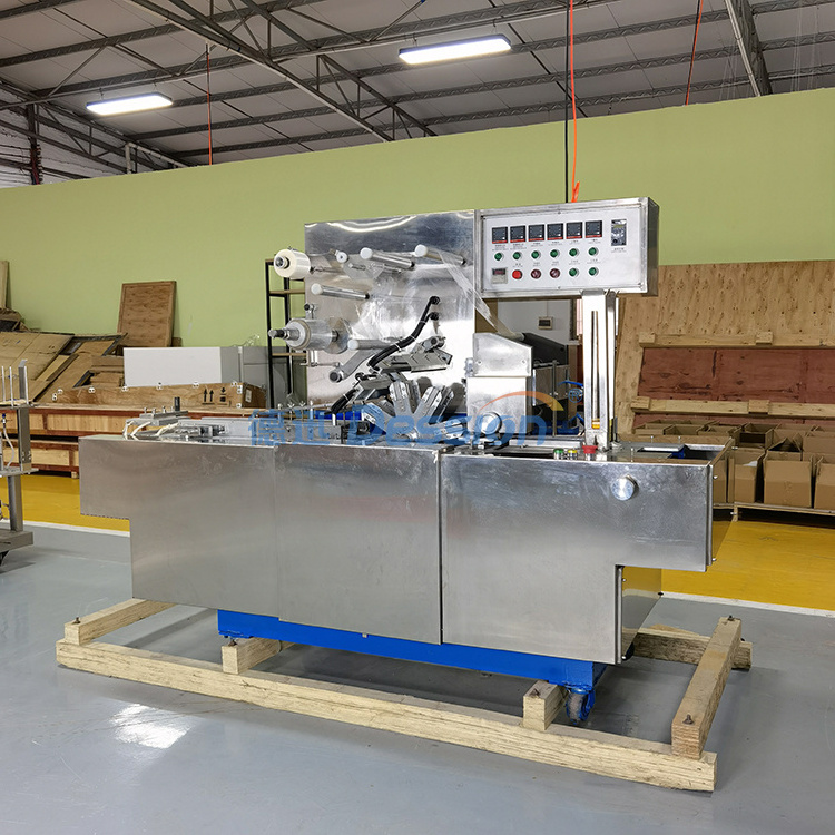 Automatic cellophane wrapping machine for Chewing sugar paper box carton packing machine