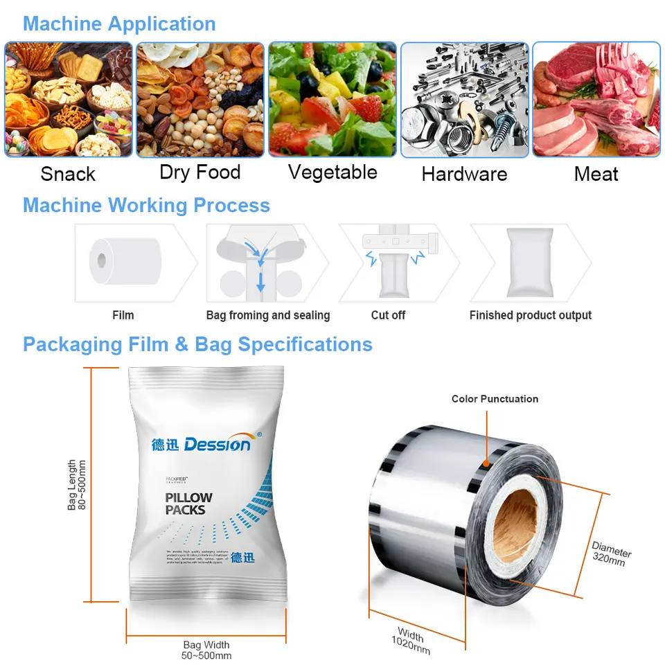 Hot Sales 2kg 5kg Bigger Bag Frozen Food Packaging Machine Frozen French Fries Weighing Packing Machine