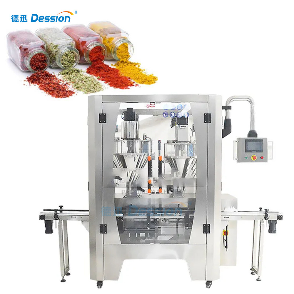 Automatic Chili Pepper Spice Powder Plastic Jars Filling Machine Seasoning Powder Bottle Filling Packing Machine