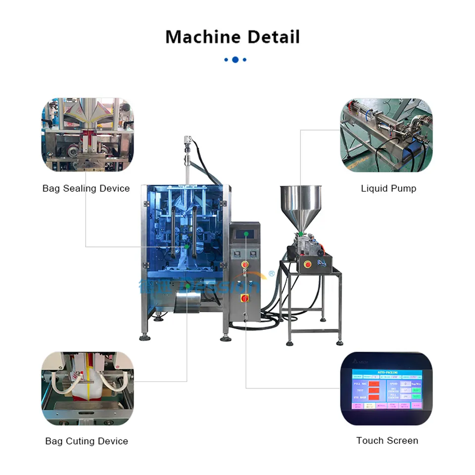 Auto Liquid Sachet Water Bag Filling Packing Machine Juice Drinking Water Pouch Packing Machine Milk Bag Filling Packing Machine