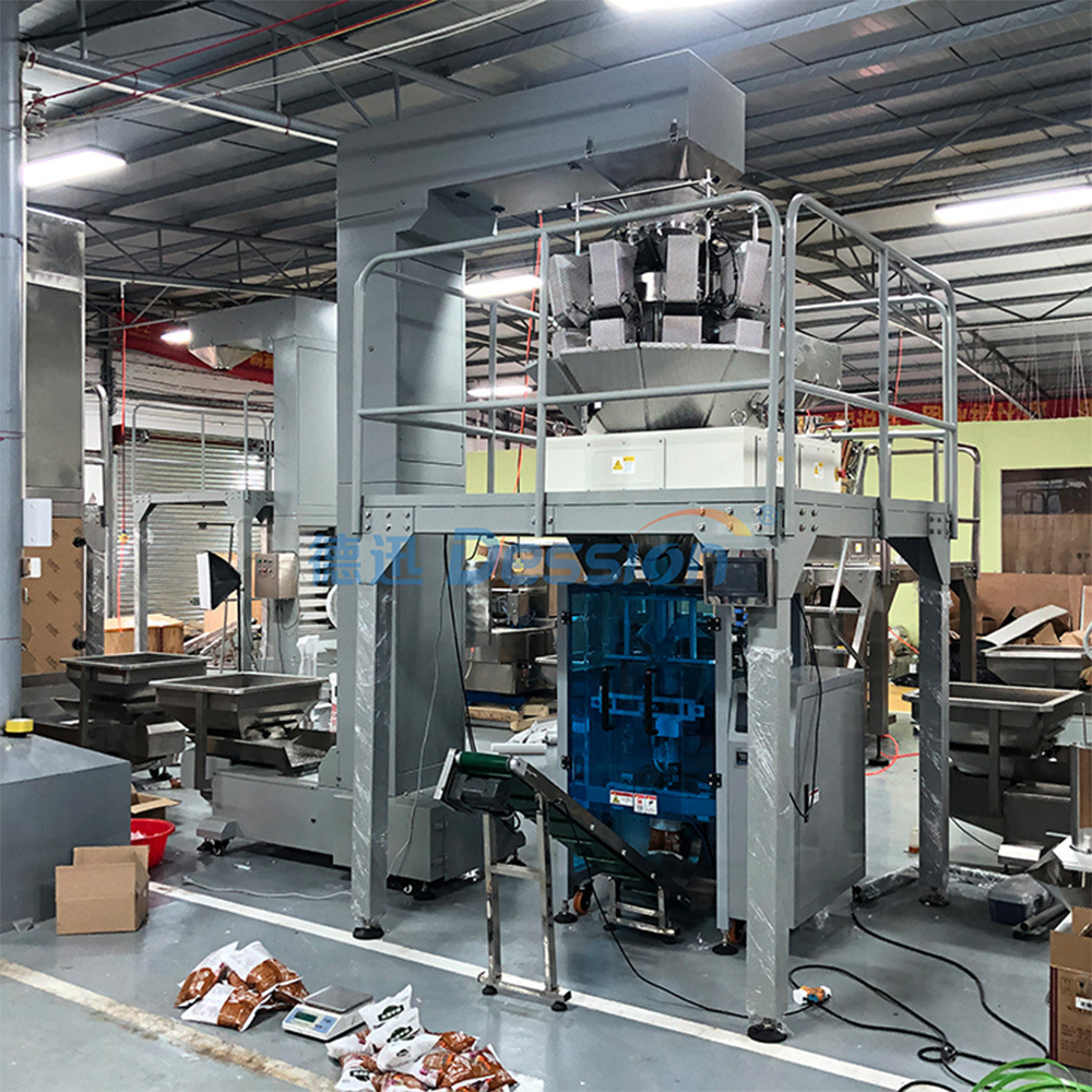 Full automatic multihead weigher chips pouch packing machine price plantain chips banana chips stand up pouch packaging machine