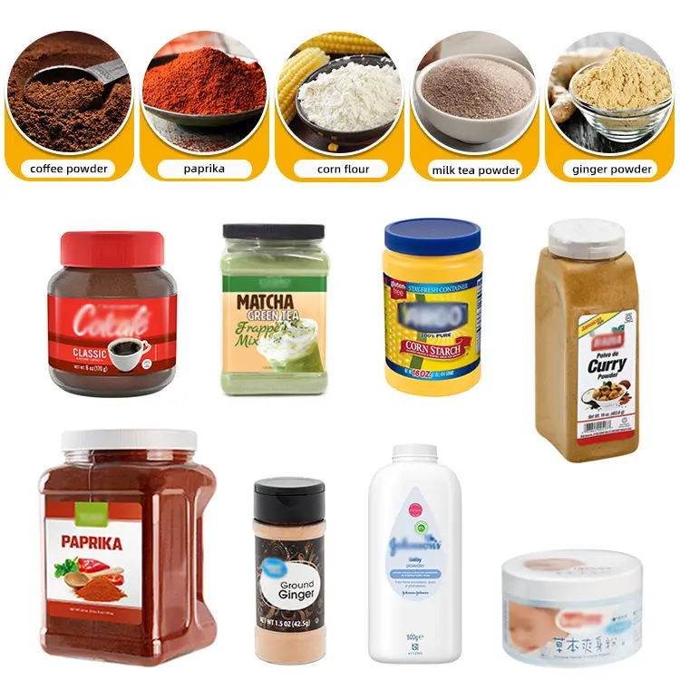 Automatic Chili Pepper Spice Powder Plastic Jars Filling Machine Seasoning Powder Bottle Filling Packing Machine