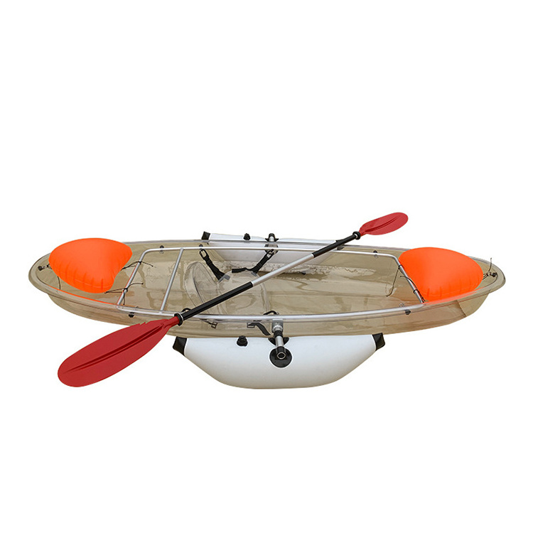 Competitive Price Three-person Clear Plastic Fishing Polycarbonate kayak for water sports boat