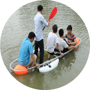 Polycarbonate transparent boat with boat and paddle polyethylene for sale sightseeing sale boats