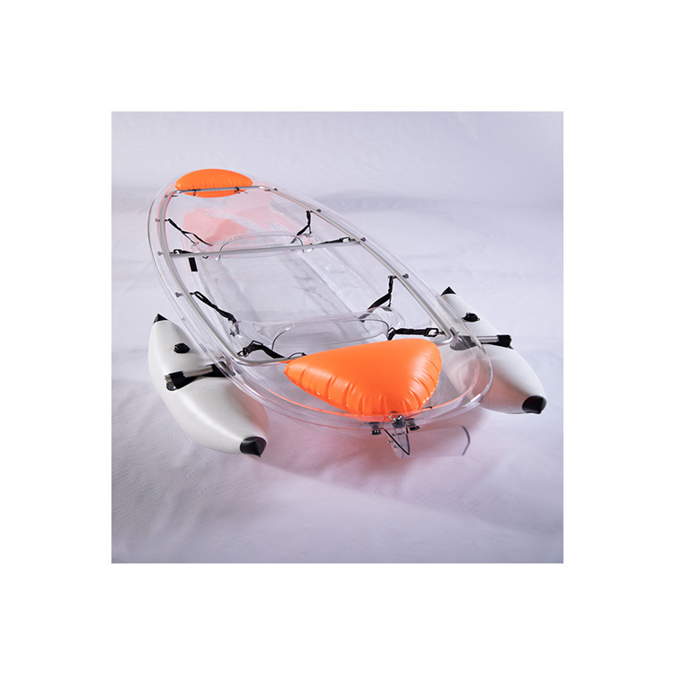 Crystal Canoe Plastic Clear small with paddle large size plastic pair surfing and cruising polycarbonate Clear boat