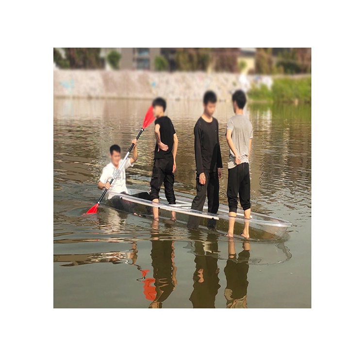 Competitive Price Three-person Clear Plastic Fishing Polycarbonate kayak for water sports boat