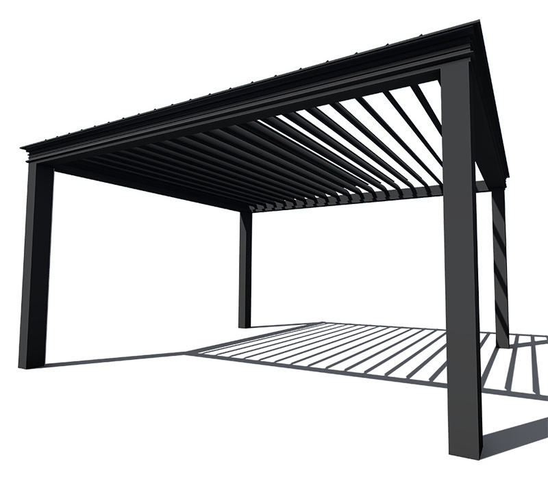 Patio Pergola Gazebo 10x13 ft Aluminum Adjustable Outdoor Louvered Pergola With Curtains And Netting