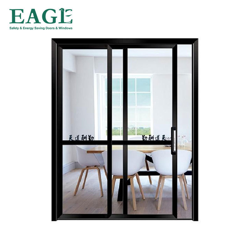 Aluminum double glass swing casement sliding doors glass aluminum Pd door