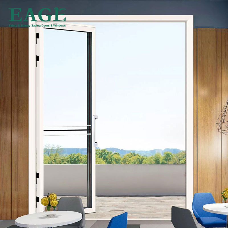 Aluminum double glass swing casement sliding doors glass aluminum Pd door