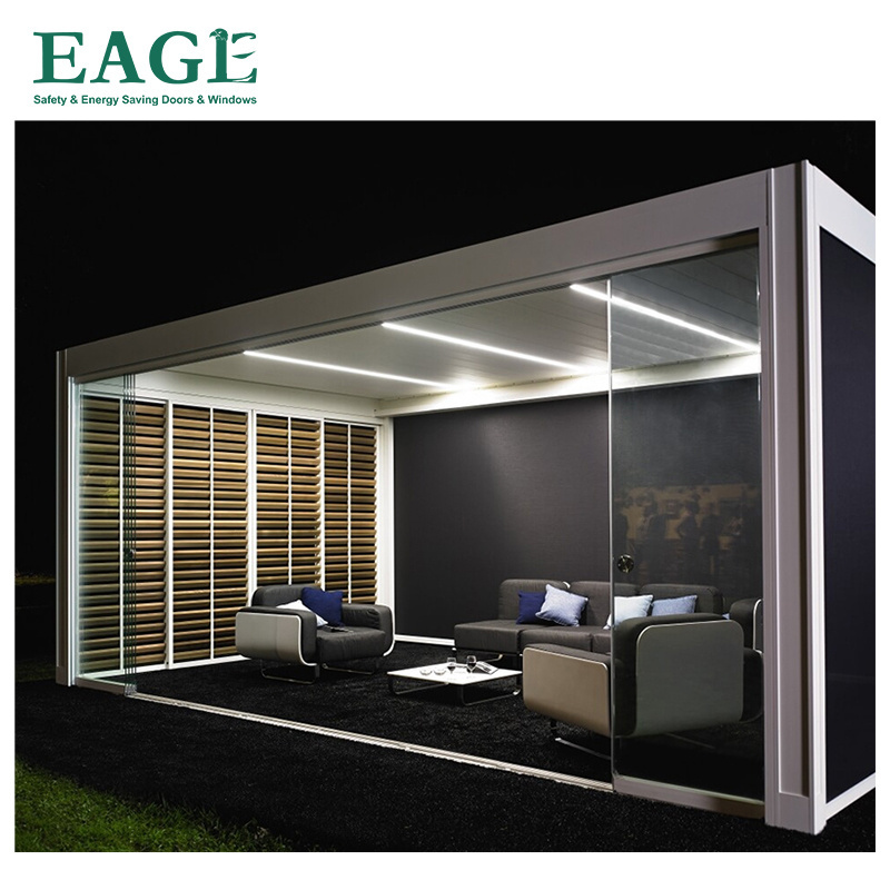 3x3 3x4 4x4 6x4 m OEM Factory Modern Outdoor Bioclimatic Pergola Aluminum Louver Pergola