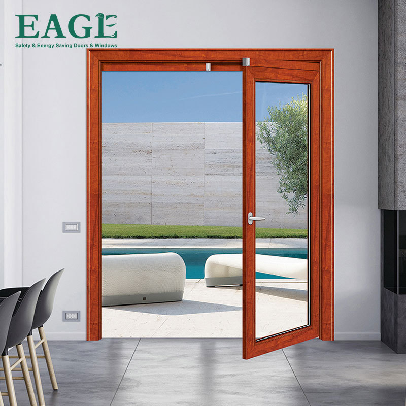 Insulated glass aluminum pd door slide and swing pt door