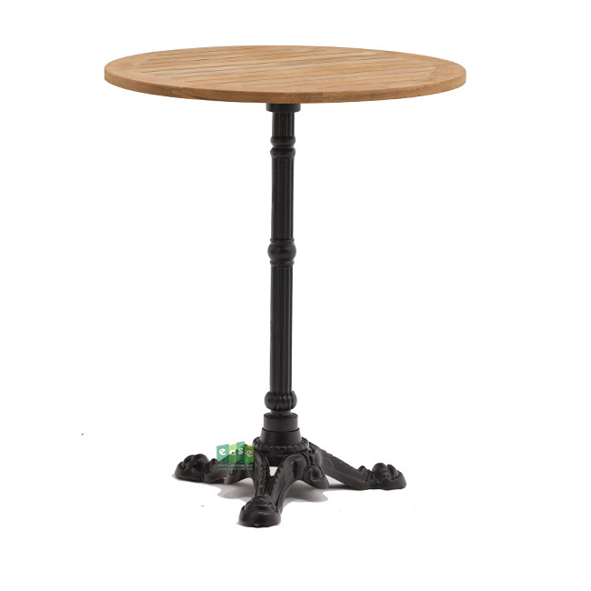 (E9600) French bistro black cast iron 3 leg table base for round table