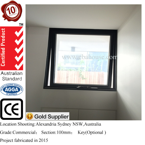 factory direct soundproofing double glazed awning window with Australia standard