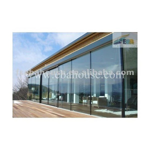 Aluminum french window bay window porte-fenetre tempered glass windows CE fixed glass windows