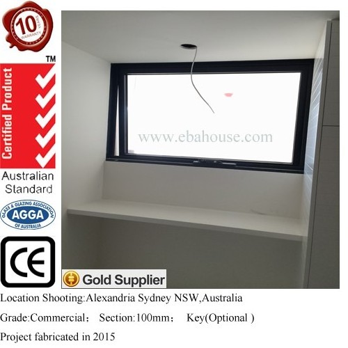 factory direct soundproofing double glazed awning window with Australia standard