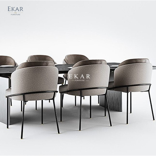 Modern dining room furniture metal base upholstered dining chairs-wedding chair-restaurant chairs