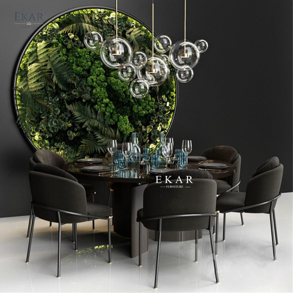 Modern dining room furniture metal base upholstered dining chairs-wedding chair-restaurant chairs