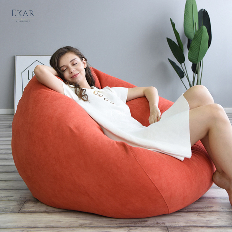 Wholesale Living room Sofas Sponge Compressed Foam Bean Bag Chairs Giant beanbag  Lounger Sofa Bed