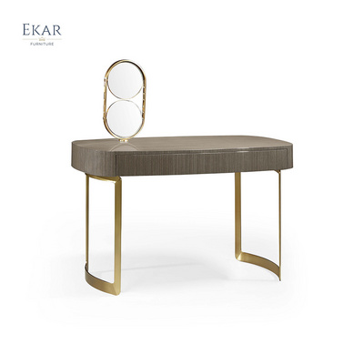 Make up vanity table set Modern european vanity Dressing Table With Mirror and stool mirrored dressing table