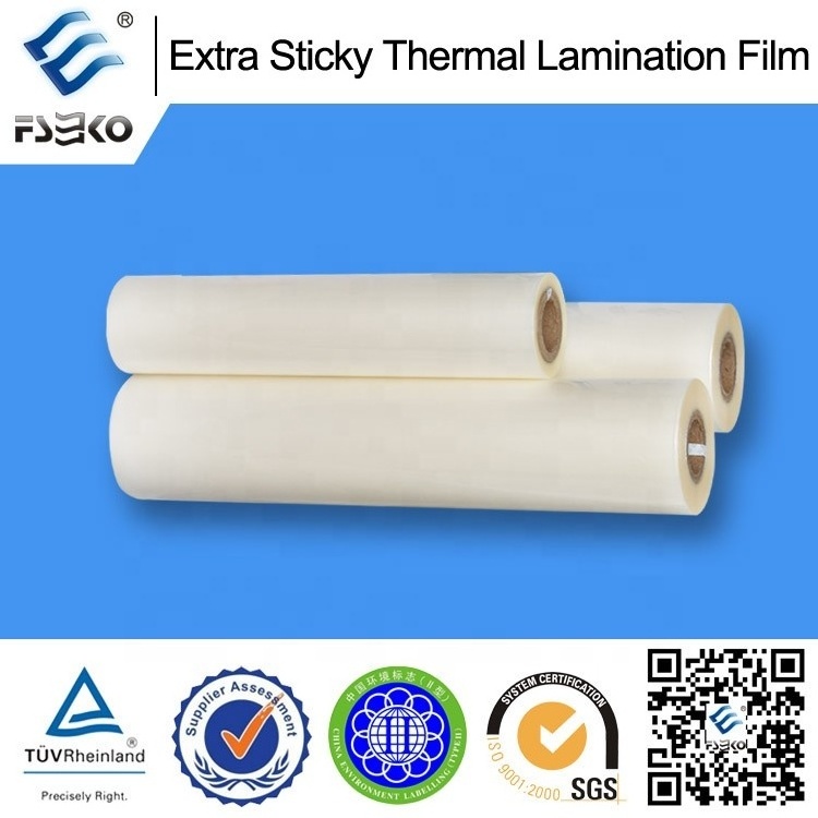 Pre-coating Polypropylene Dry BOPP Lamination Film EVA Hot Melt Adhesive Film 17mic High Glossy Laminated Film